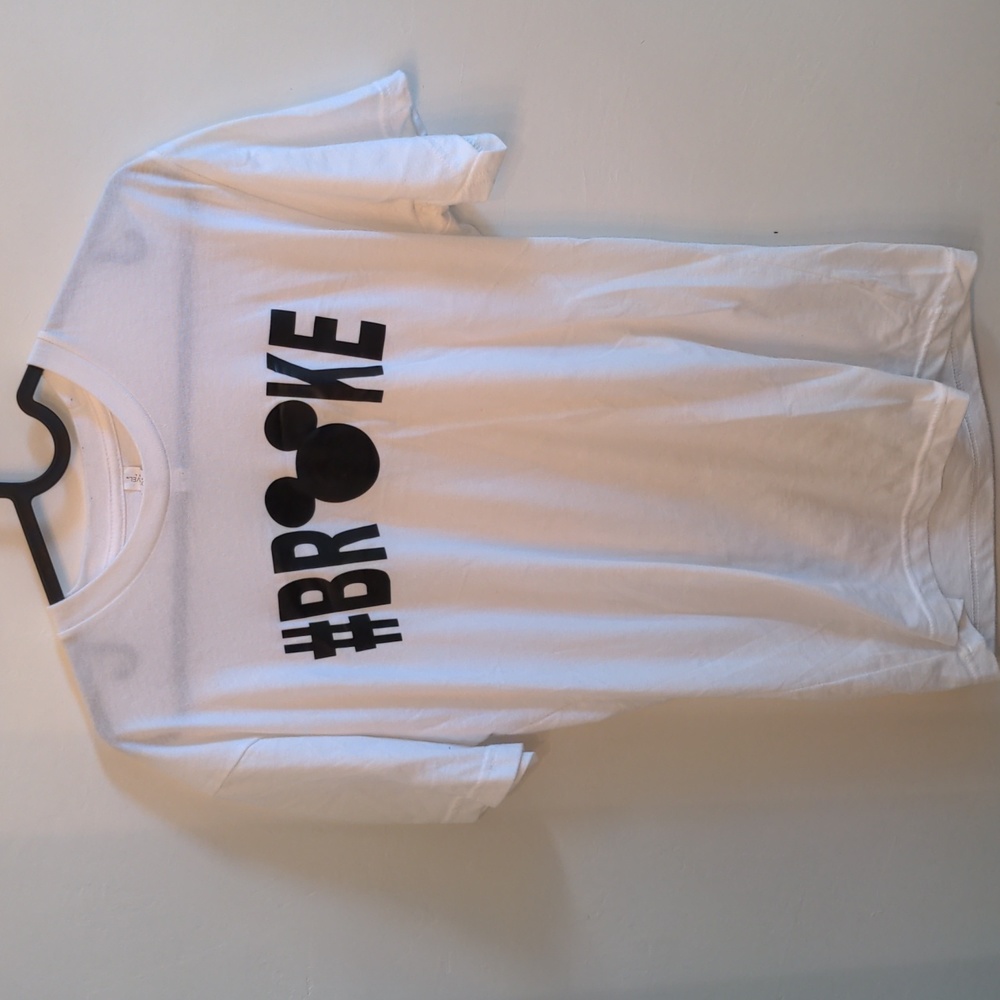 Disney Broke Dad Shirt Small White